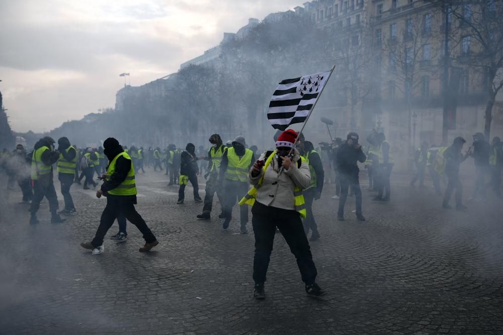 Protesta de los 'chalecos amarillos' en París
