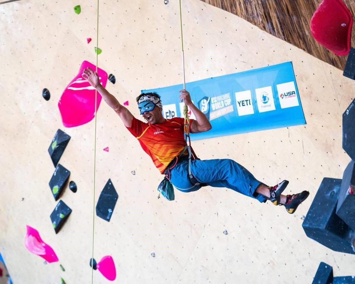Javier Aguilar, tras completar una prueba en modalidad de Dificultad.