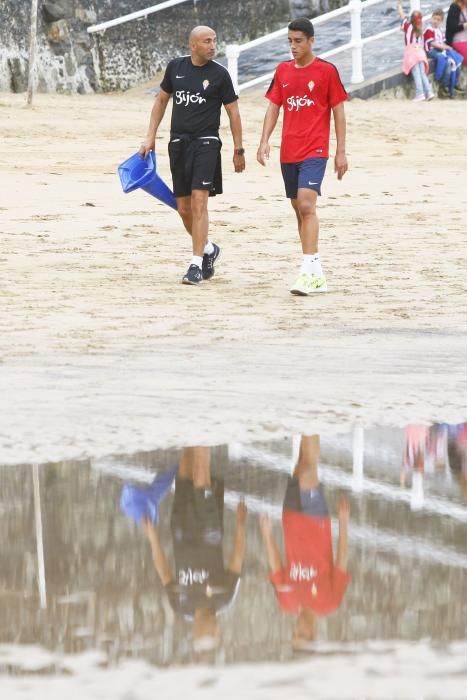 El Sporting entrena en San Lorenzo