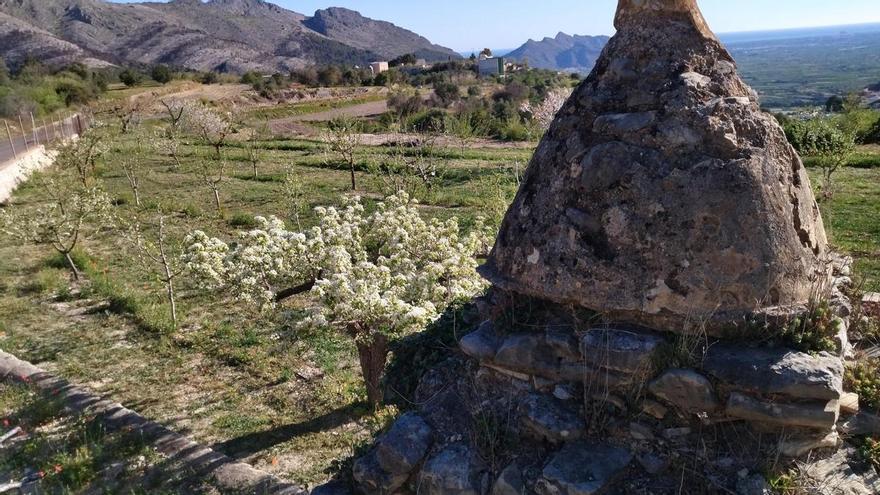 Una quema de rastrojos origina un incendio en la Vall de Laguar