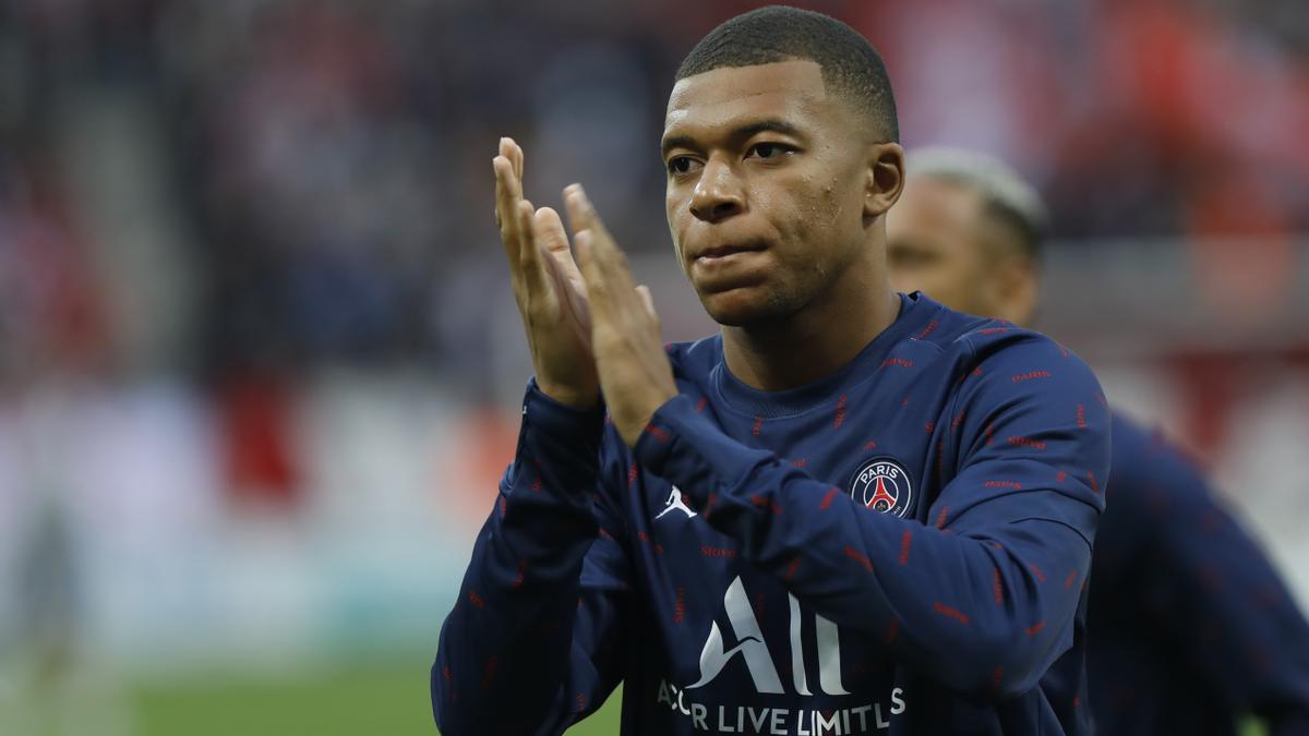 El delantero francés del PSG Kylian Mbappé.