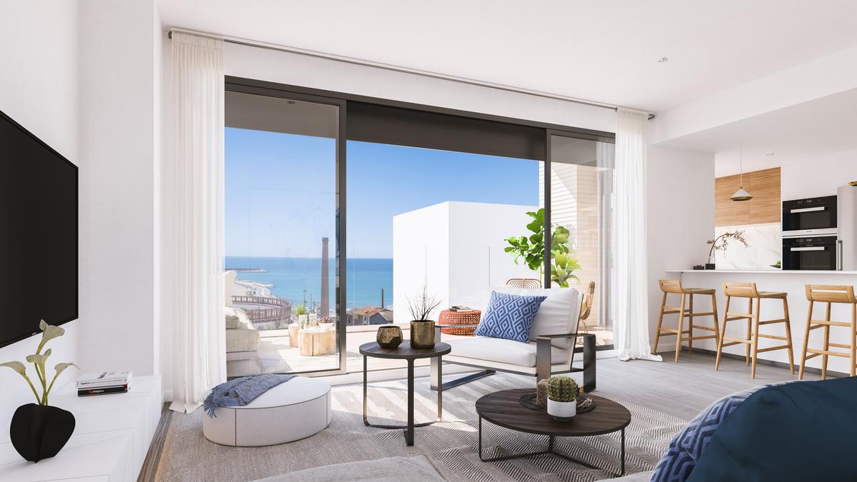 El residencial ‘Argos’, a un paso de la playa, tiene vistas al mar y el interior de los pisos, de hasta cuatro habitaciones, se ha proyectado con criterios de confort, calidad y seguridad.