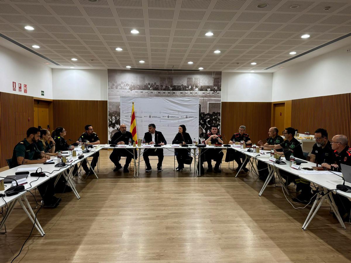 Imatge de la reunió de la Junta Local de Seguretat de Sant Vicenç de Castellet