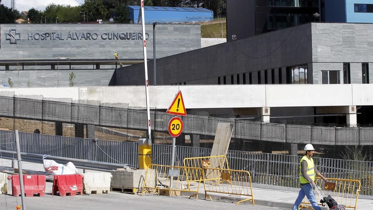 Obras de construcción en el Álvaro Cunqueiro