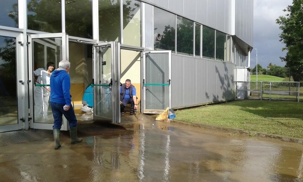 Inundación en el campus de Gijón