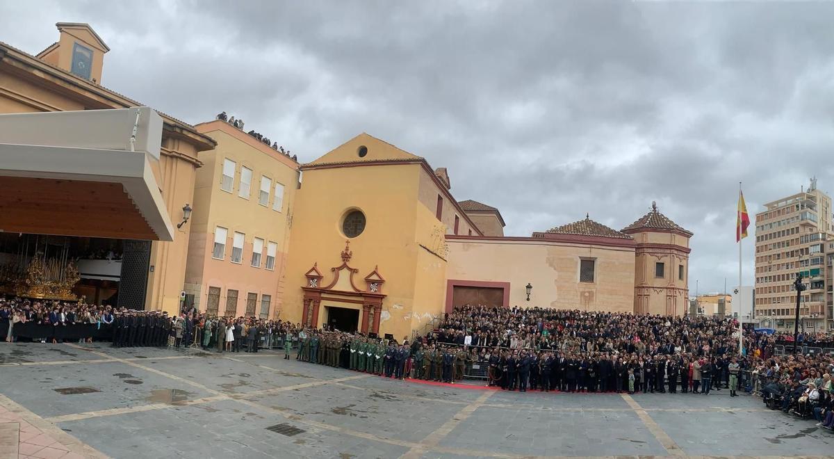 Traslado del Cristo de Mena en Málaga.