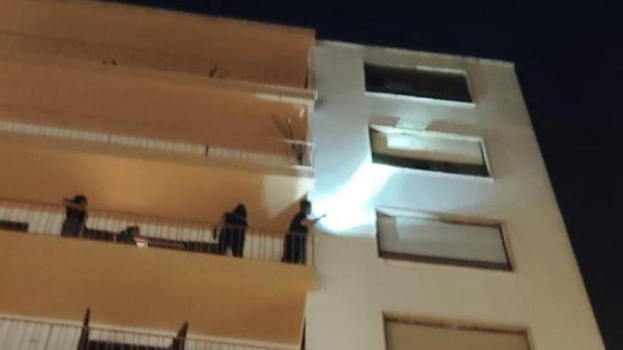 Cascotes de un edificio en Ibiza.