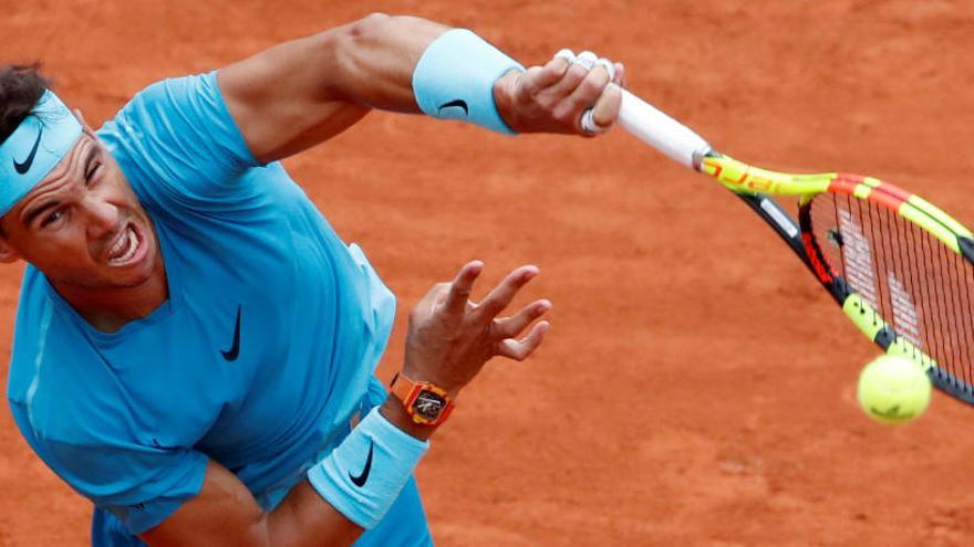 Rafa Nadal, durante el partido contra Simone Bolelli.