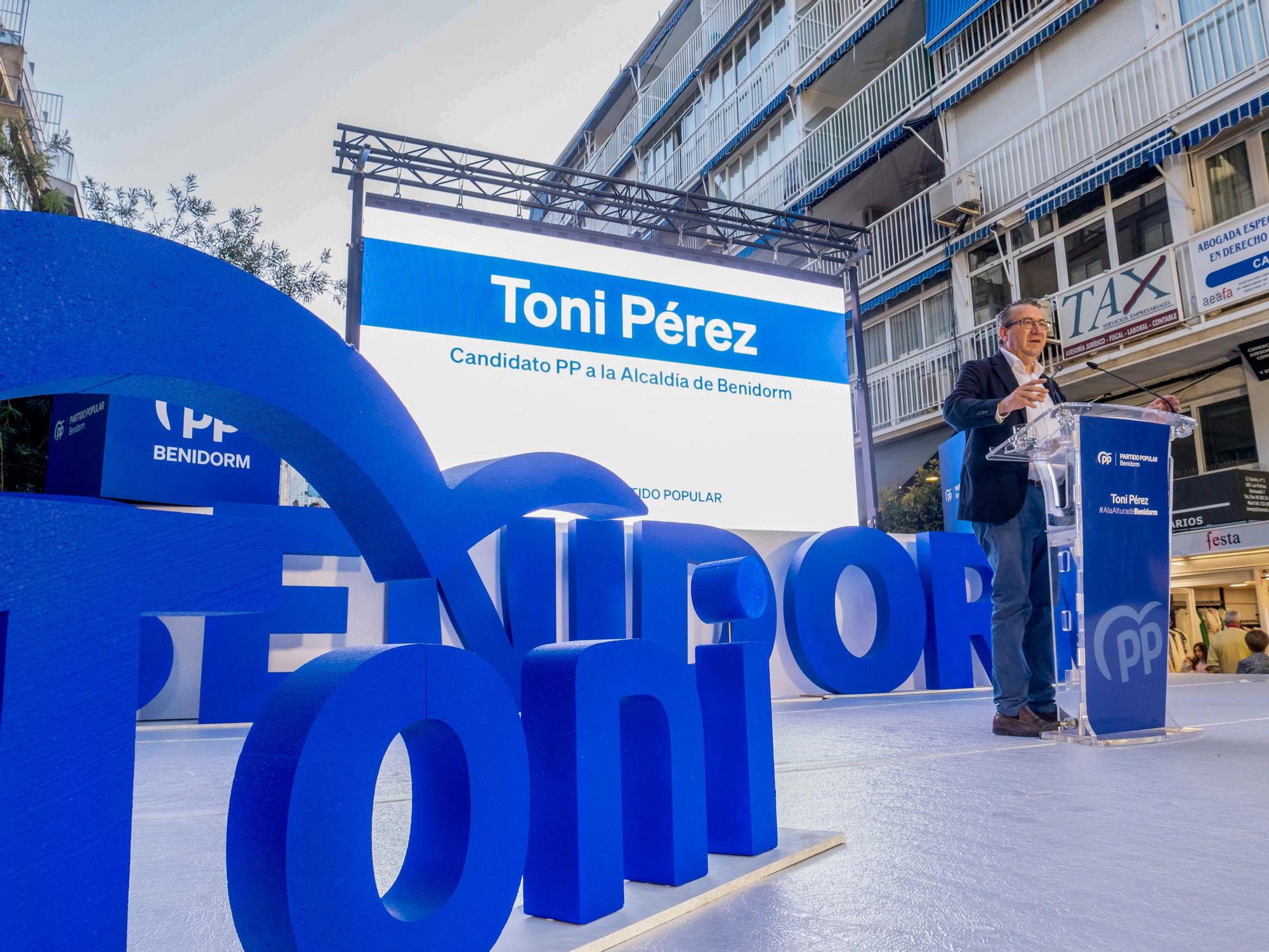 Mitin de fin de campaña de Toni Pérez en Benidorm