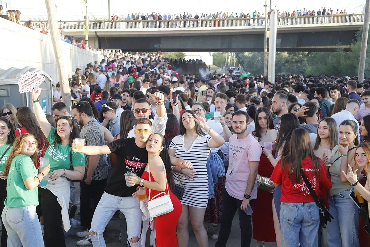 El botellón en el Balcón del Guadalquivir, en imágenes