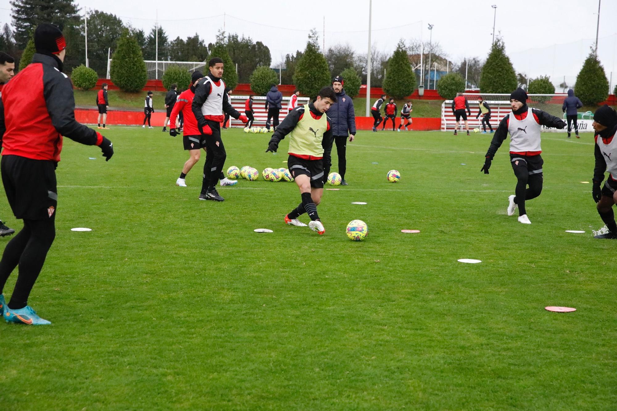 En imágenes: Entrenamiento del Sporting en Mareo