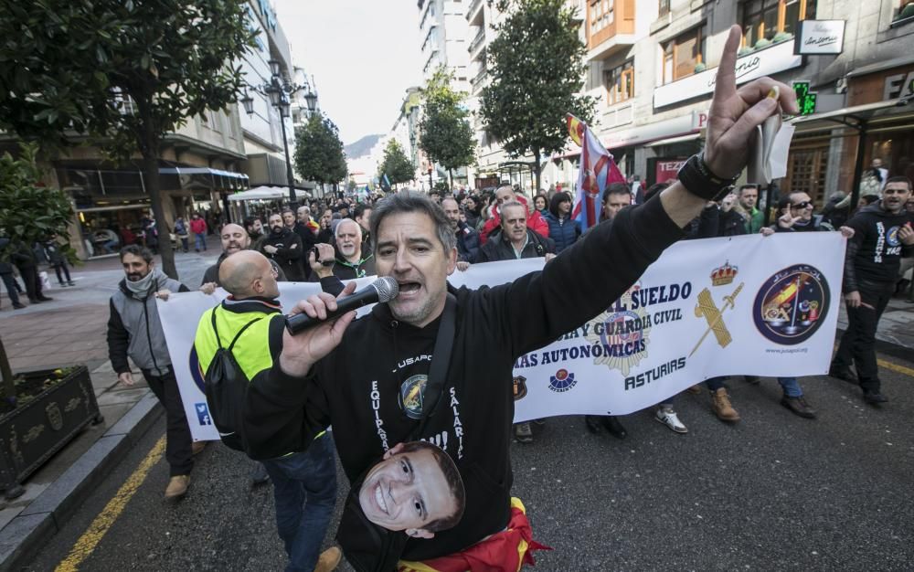 Manifestación de policías en Asturias