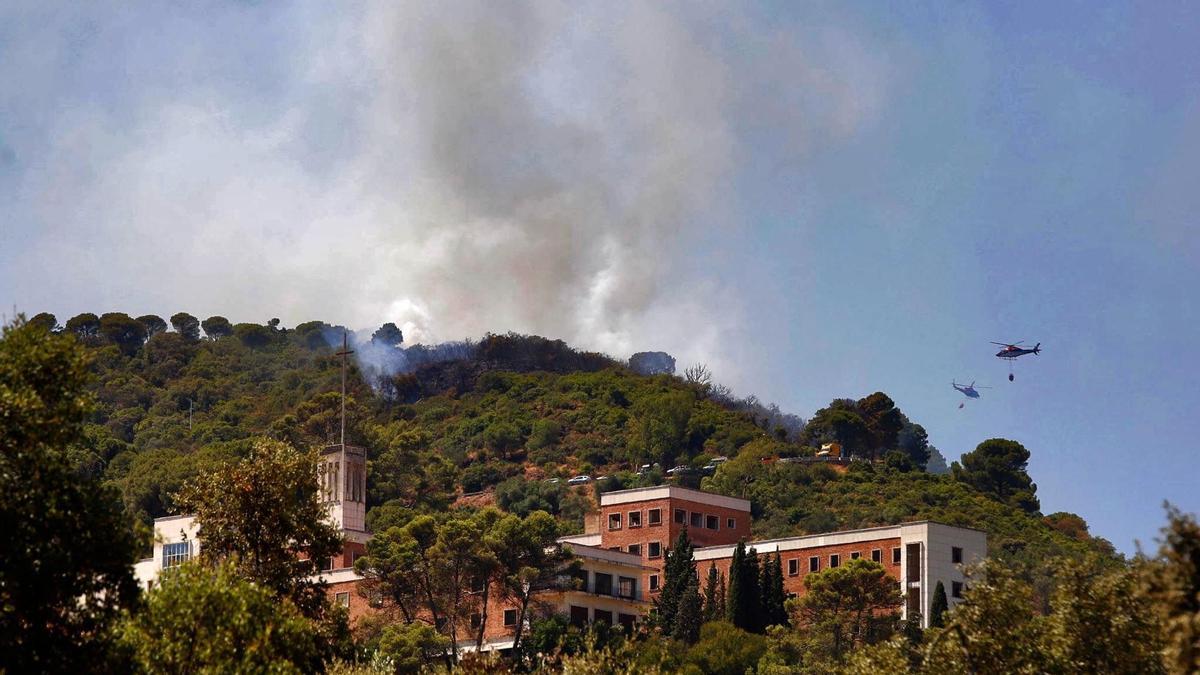 Imagen del incendio de la Sierra de Córdoba.