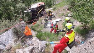 Ferits set menors de Vilanova en un accident de bus a Osca