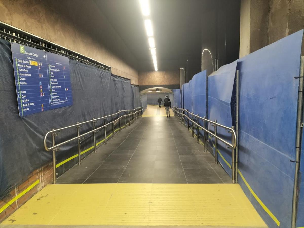 La Comunidad de Madrid completa al 60 % las obras de modernización y accesibilidad de la estación de Metro de Ventas.