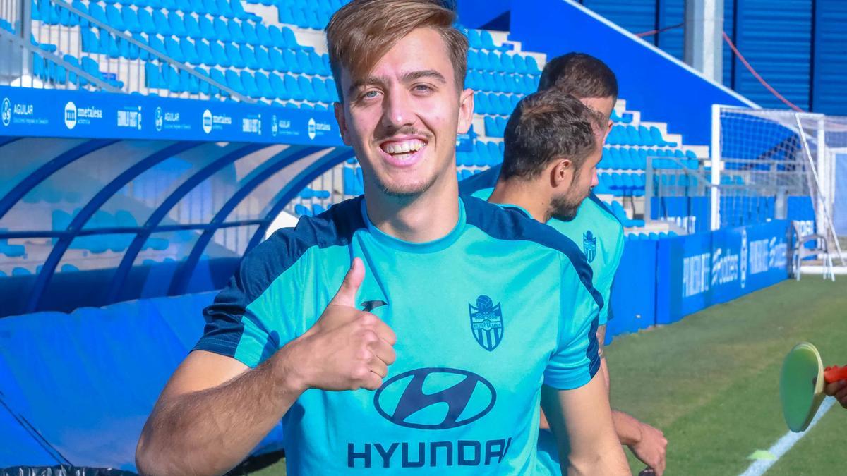 Josep Jaume, durante un entrenamiento del Atlético Baleares.