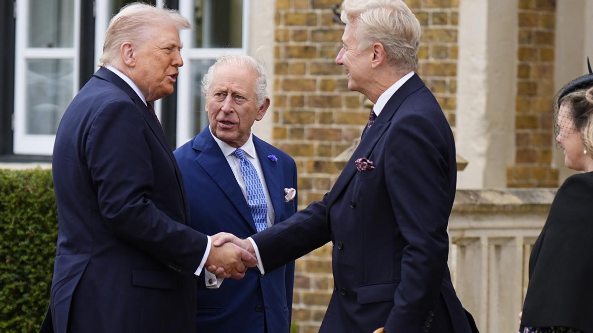 Donald Trump y Melania Trump, en su segunda visita de estado al Reino Unido.