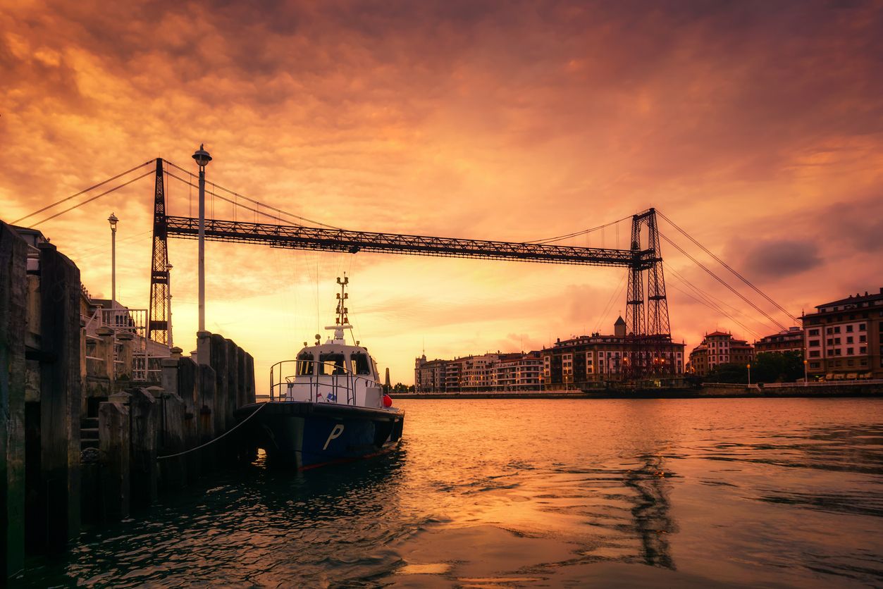 Puente colgante de Vizcaya.