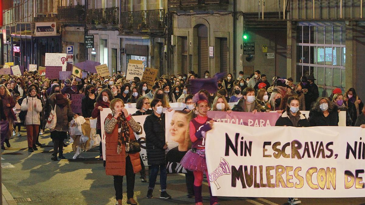 Manifestación en Ourense el Día de la Mujer Trabajadora.