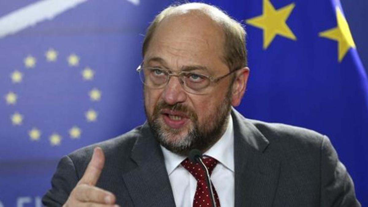 El presidente del Parlamento Europeo, Martin Schulz, este martes.