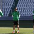 Iván Ania, durante el entrenamiento del Córdoba CF, este jueves, en El Arcángel.