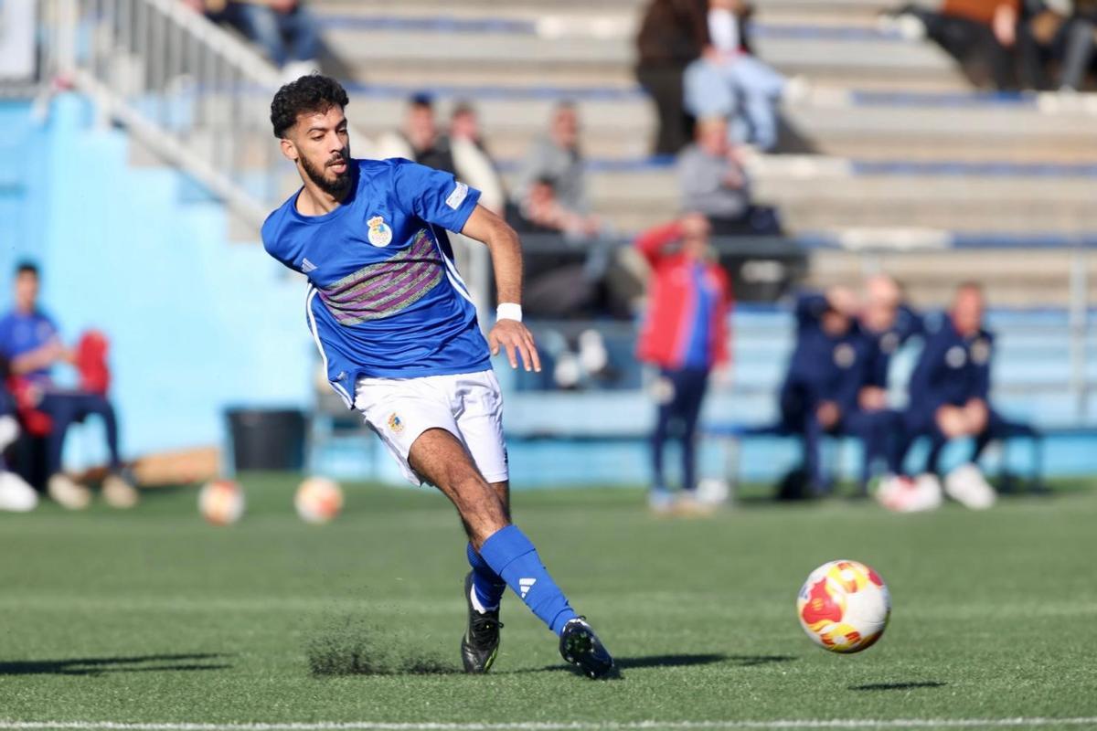 Youssef Ouakkati, durante un partido de la selección aragonesa.