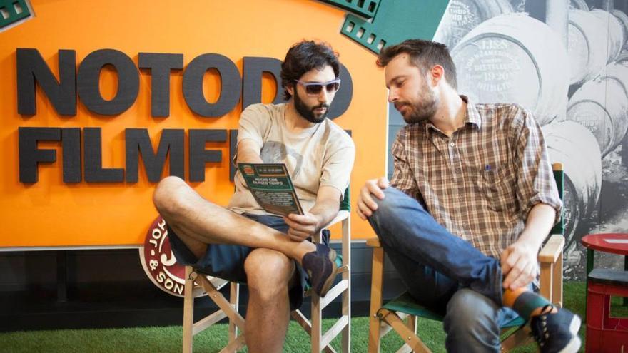 Adrián Ramos y Oriol Segarra, en la entrega de premios del Notodofilmfest.