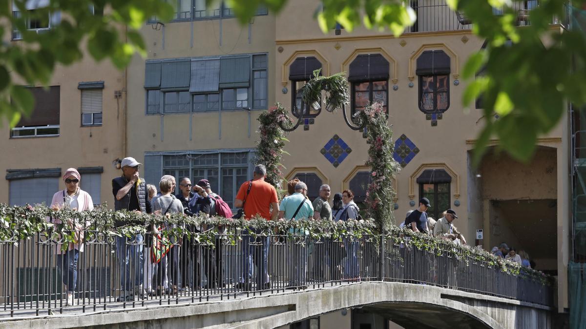 Un dels muntatges de 'Girona, Temps de Flors' de l'edició 2022