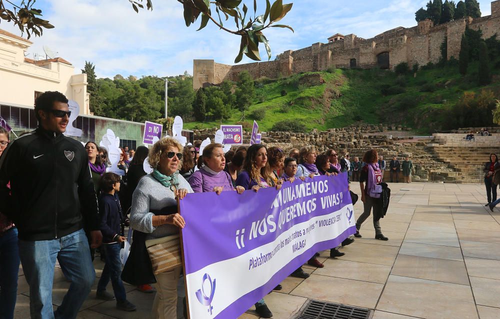 Manifestación contra la violencia de género en Málaga