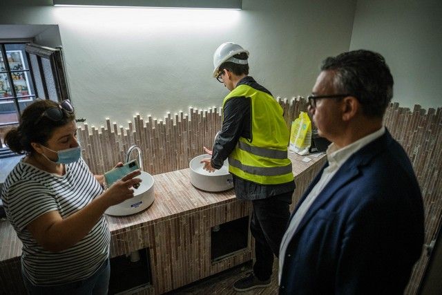 Visita a las obras del Palacio de Carta, en Santa Cruz de Tenerife