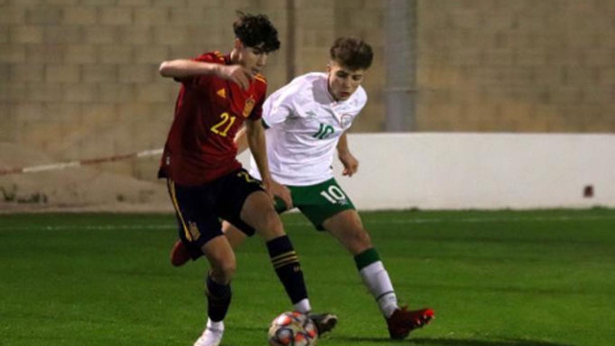 David Martínez, con la selección española Sub-16.