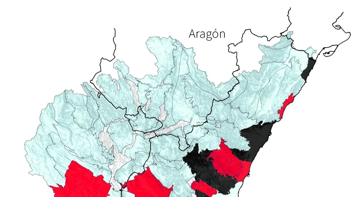 Les aigües subterrànies de la Plana de Castelló, Segorbe-Quart i la Vall, entre les més crítiques.