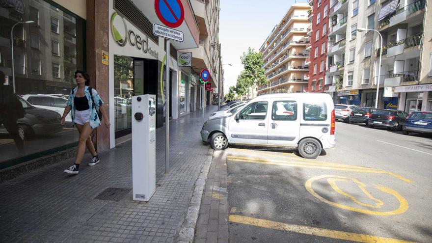 Punto de carga existenteen las proximidades des’Escorxador de Palma.