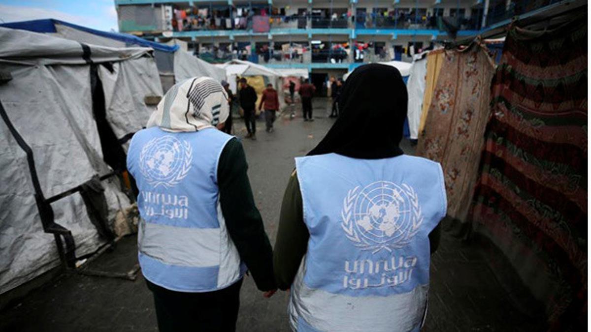Voluntarias de UNRWA en Gaza, en una imagen de archivo.