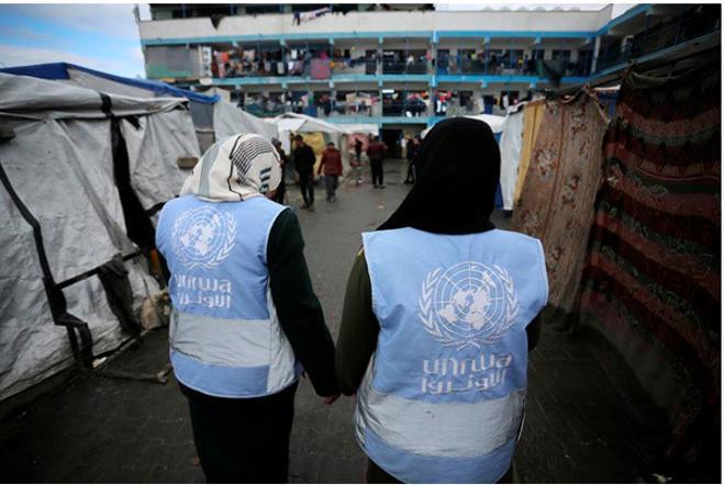 Voluntarias de UNRWA en Gaza, en una imagen de archivo.