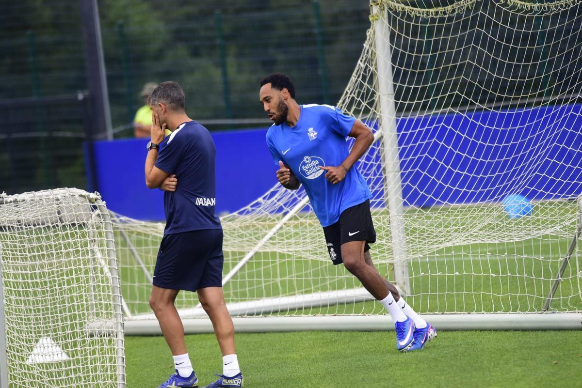 Entrenamiento del Dépor en Abegondo en la tercera semana de pretemporada