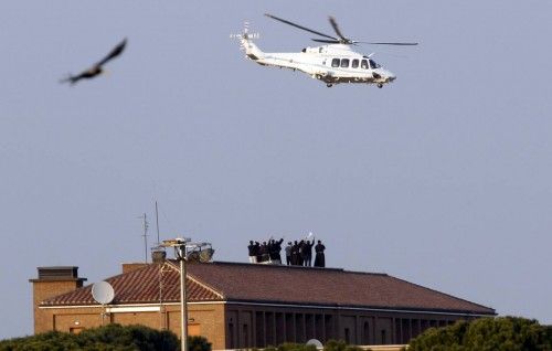 El helicoptero que ha transportado al Papa