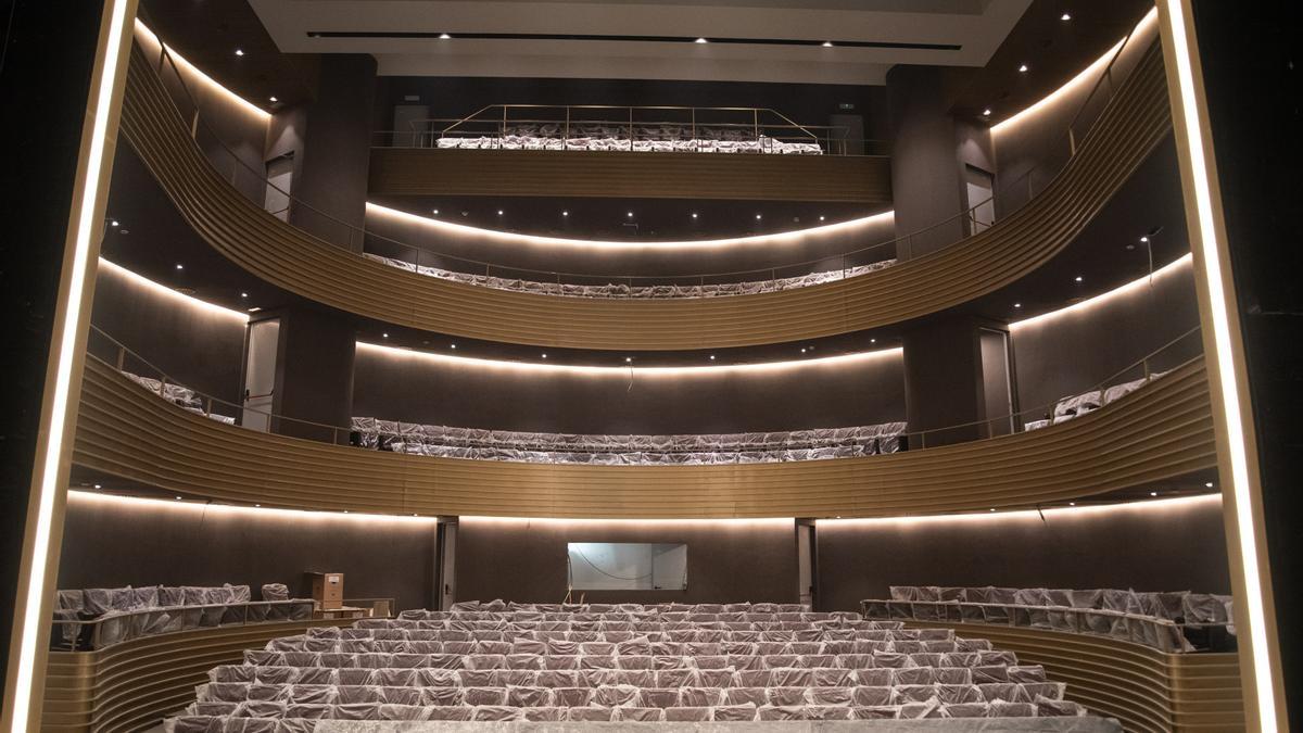 Estado que presenta el interior del nuevo teatro María Luisa.