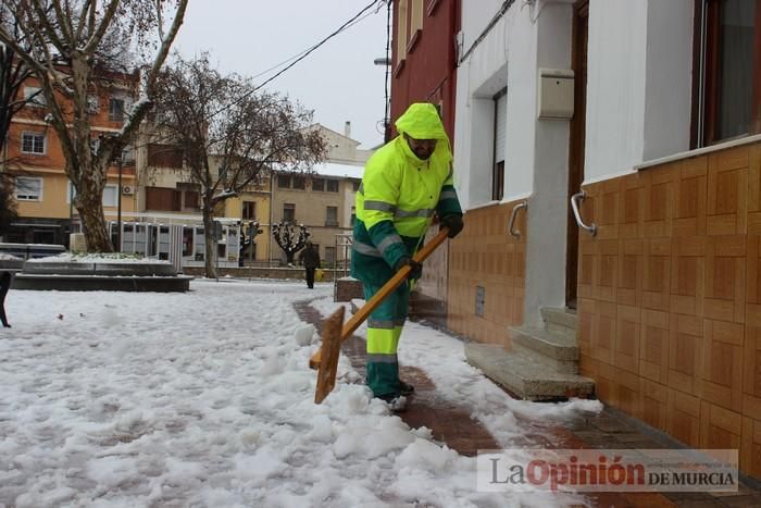 Un manto blanco cubre Bullas