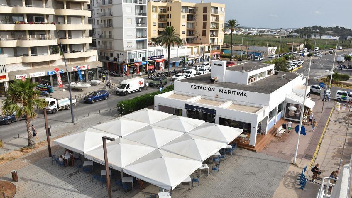 Imagen de la Estación Marítima de Formentera en el puerto de Ibiza.