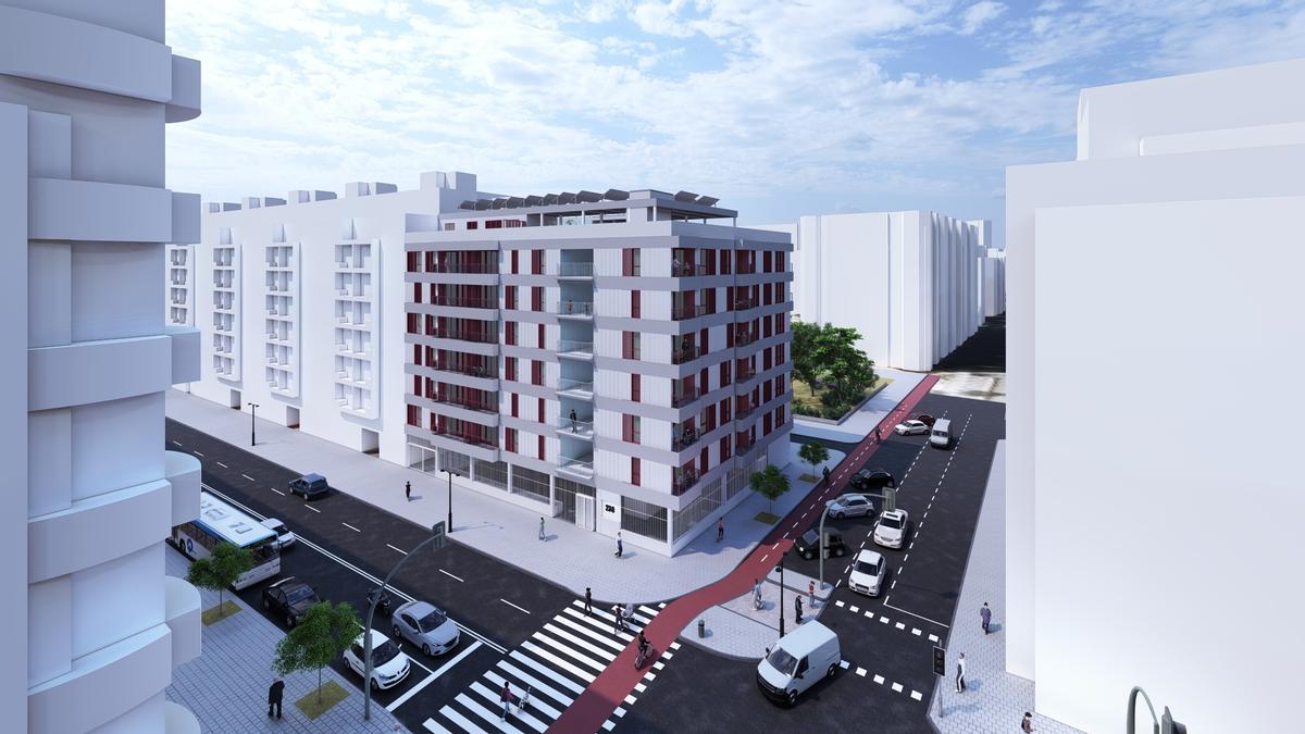 El edificio estrá en uno de los chaflanes del terreno ahora yermo