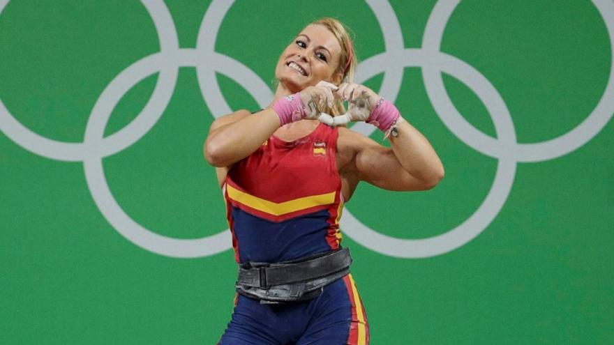 Lydia Valentín, durante una participación olímpica