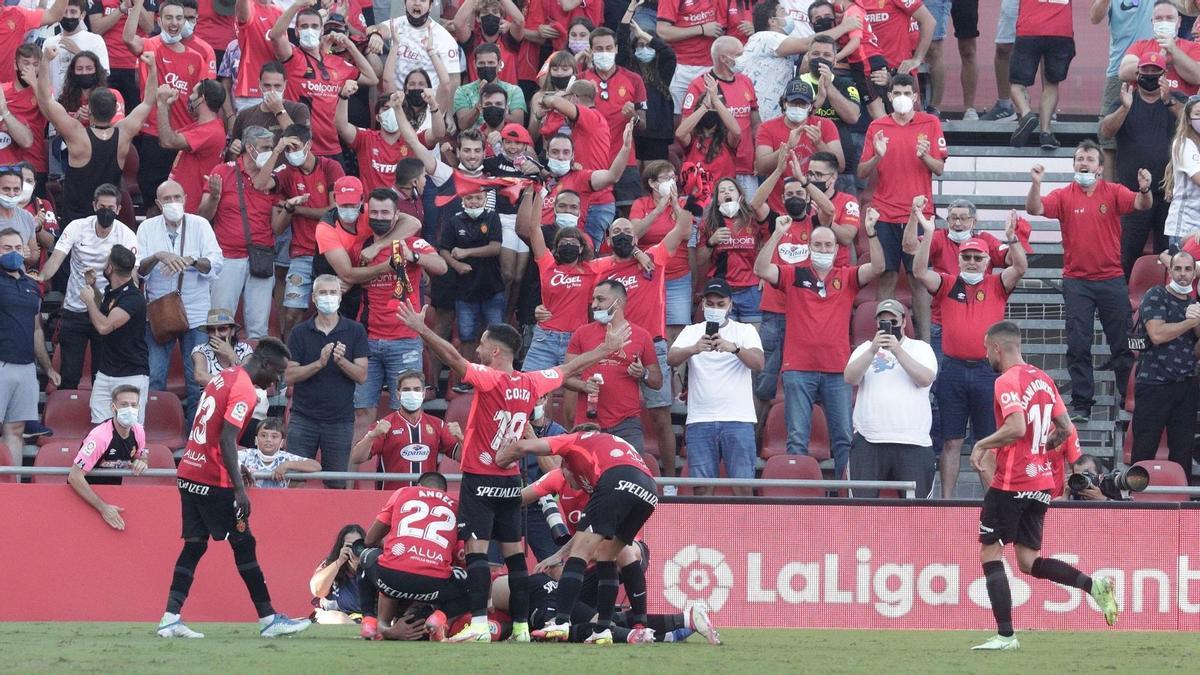 Endlich wieder jubeln durften die Spieler von Real Mallorca.