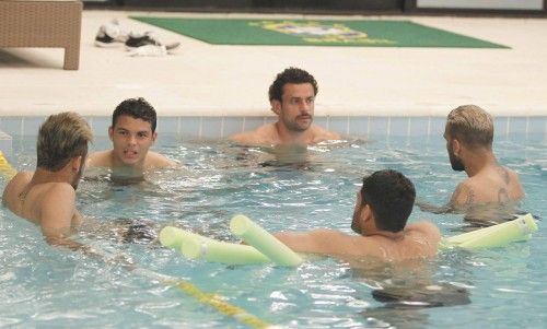 La selección de Brasil, de relax en la piscina