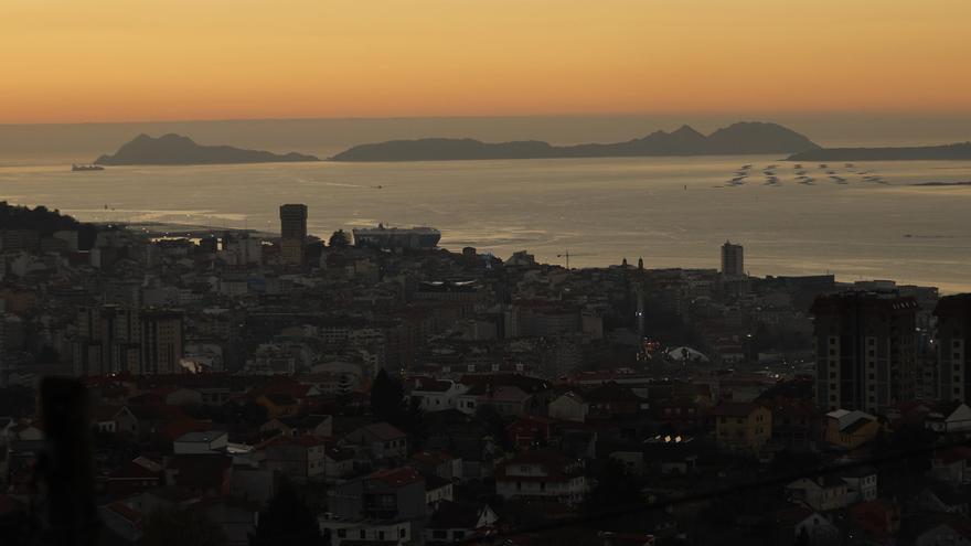 Un espectáculo de luz natural como escenario de la Navidad de Vigo