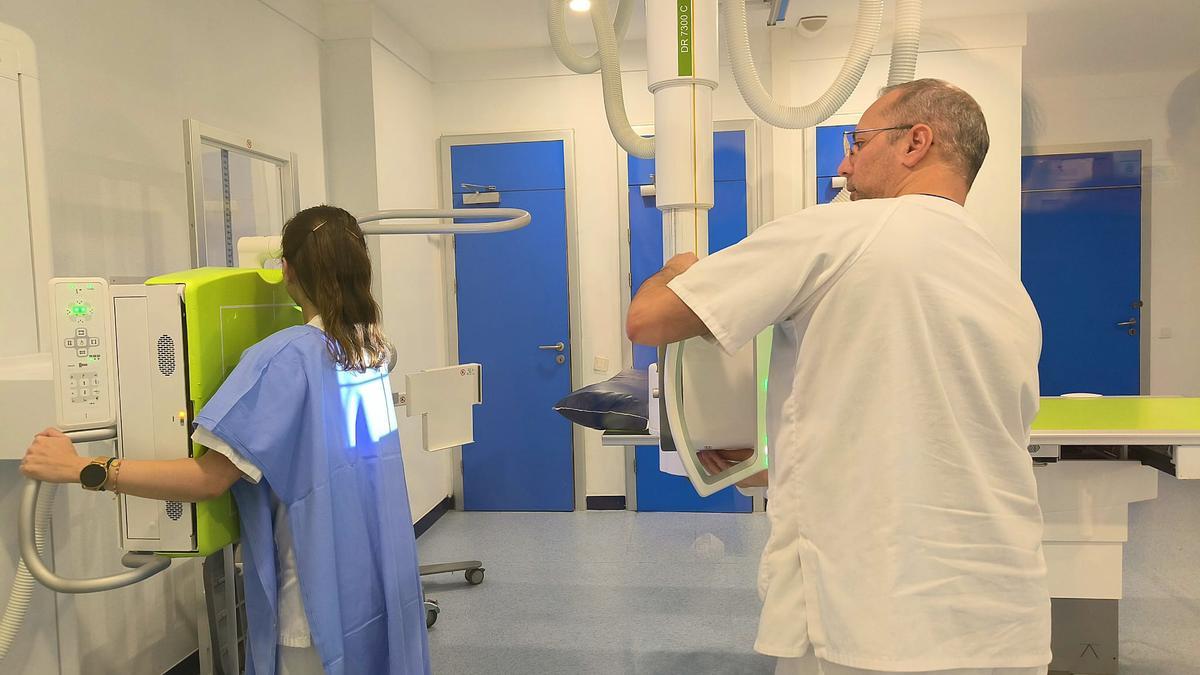 Imagen de una prueba radiológica en el Hospital de Inca.