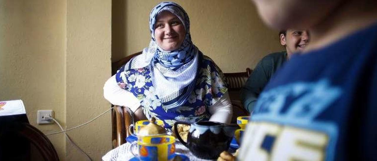 Fatima Aljawish, en su domicilio del barrio de Versalles.