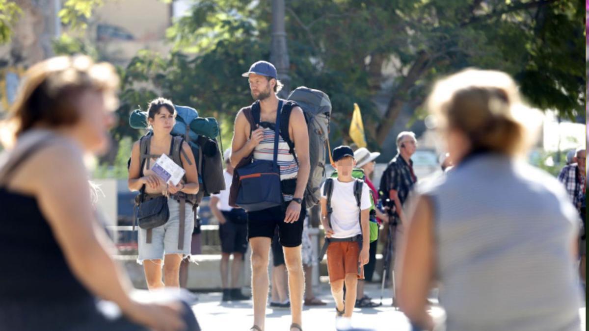 Turistas en el Centro de Málaga.