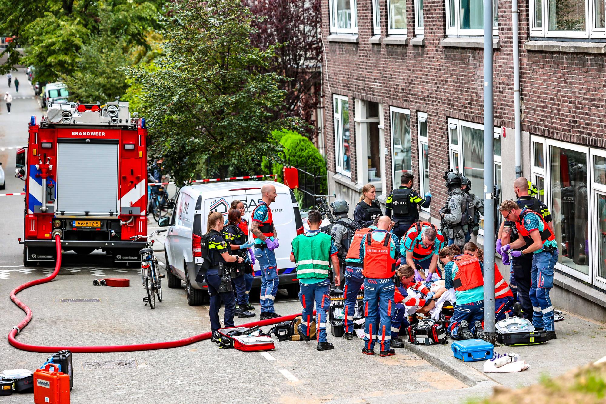 Fire breaks out in a building in Rotterdam