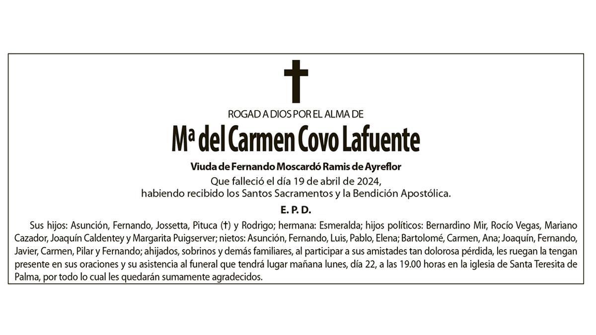 Mª del Carmen Covo Lafuente